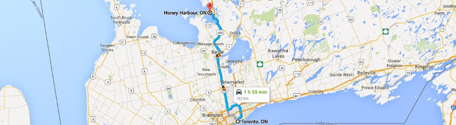 Toronto to Honey Harbor
